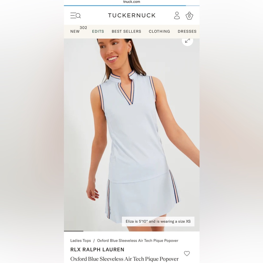 RLX Ralph Lauren Light Blue Sleeveless Tank